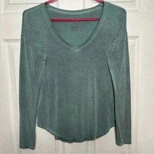 American Eagle Soft  & Sexy T-Shirt V-Neck Greenish Blue Size Extra Small